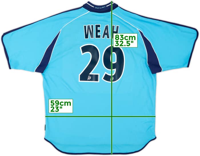 2000-01 Olympique Marseille Away Shirt Weah #29 - 8/10 - (XL)
