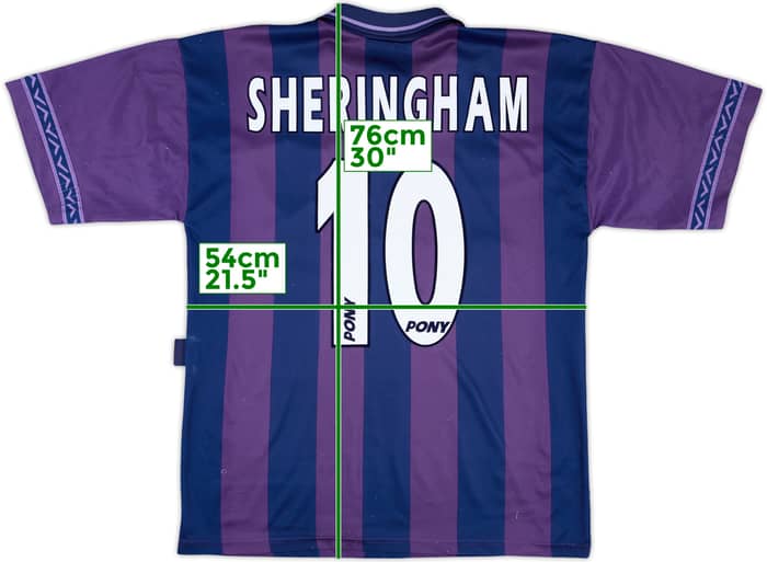 1995-97 Tottenham Away Shirt Sheringham #10 - 7/10 - (L)