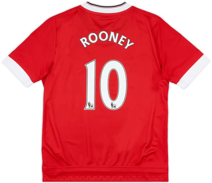 2015-16 Manchester United Home Shirt Rooney #10 - 10/10 - (M.Boys)