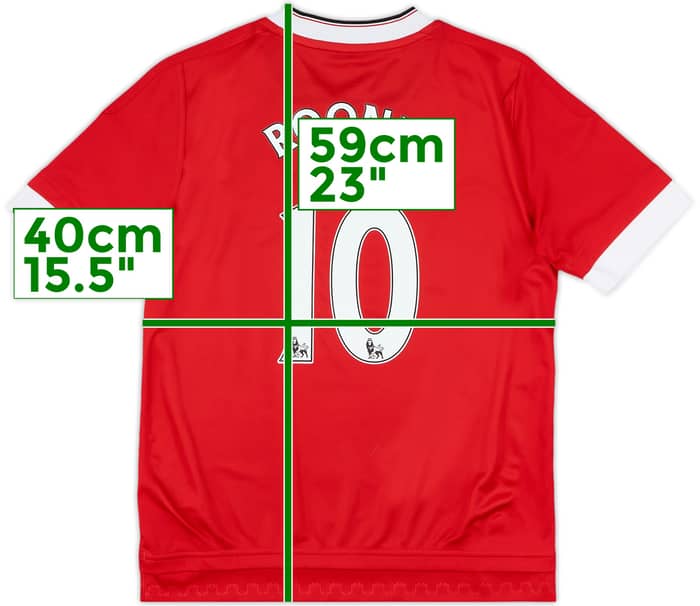 2015-16 Manchester United Home Shirt Rooney #10 - 10/10 - (M.Boys)