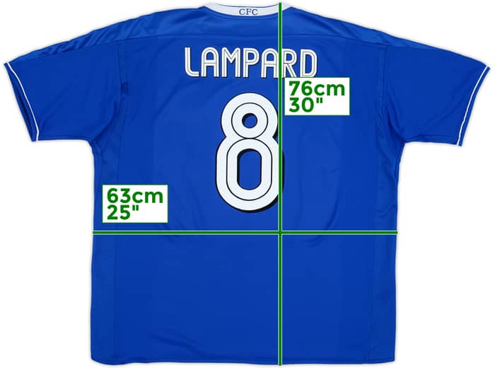 2003-05 Chelsea Home Shirt Lampard #8 - 5/10 - (XXL)