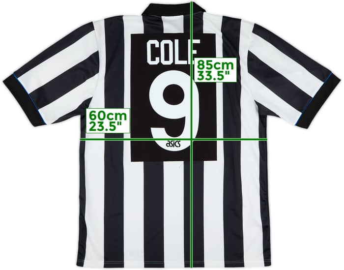 1993-95 Newcastle Home Shirt Cole #9 - 10/10 - (L)