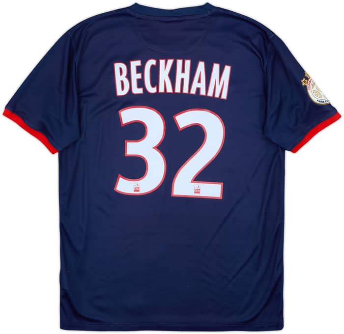 2013-14 Paris Saint-Germain Home Shirt Beckham #32 - 7/10 - (M)