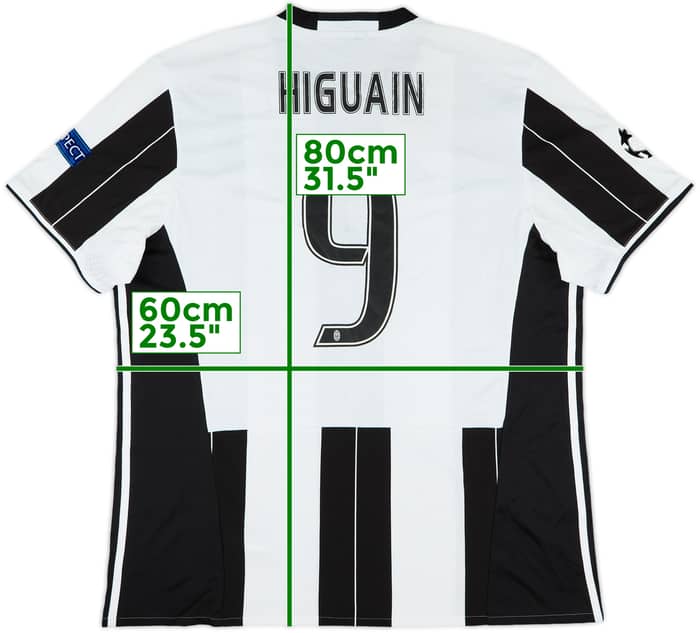 2016-17 Juventus Home Shirt Higuain #9 - 6/10 - (XL)