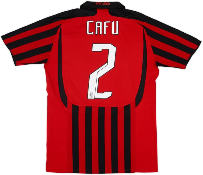 2007-08 AC Milan Home Shirt Cafu #2 - 6/10 - (M)