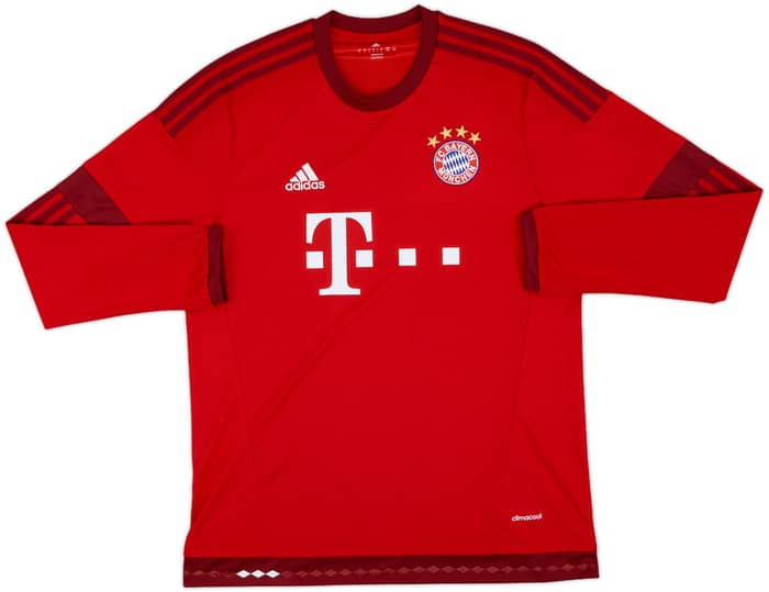 2015-16 Bayern Munich Home L/S Shirt Muller #25 - 10/10 - (L)