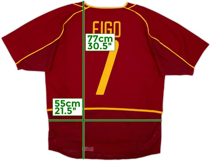 2002-04 Portugal Player Issue Home Shirt Figo #7 - 8/10 - (L)