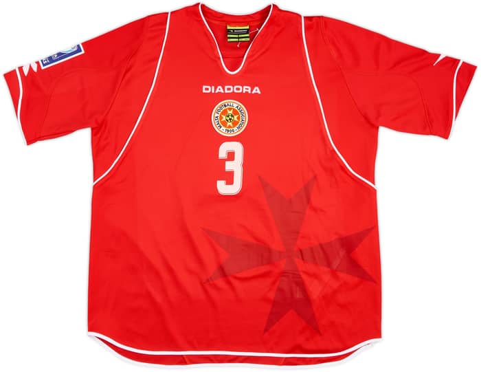 2008-09 Malta Match Issue Home Shirt #3 (Azzopardi)