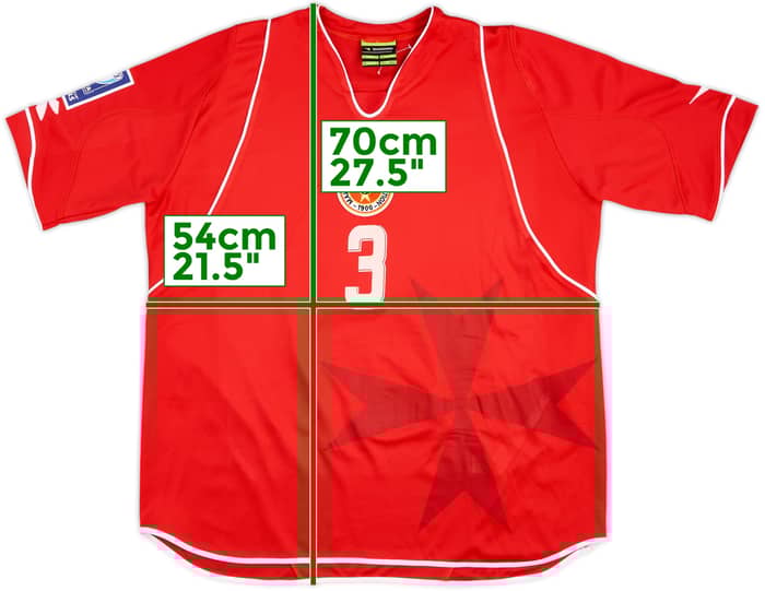 2008-09 Malta Match Issue Home Shirt #3 (Azzopardi)