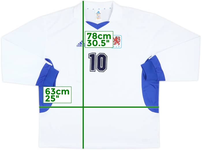 2002-04 Luxembourg Match Issue Away L/S Shirt #10