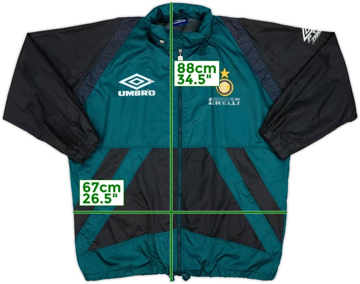 1995-96 Inter Milan Umbro Hooded Rain Jacket - 5/10 - (XL)