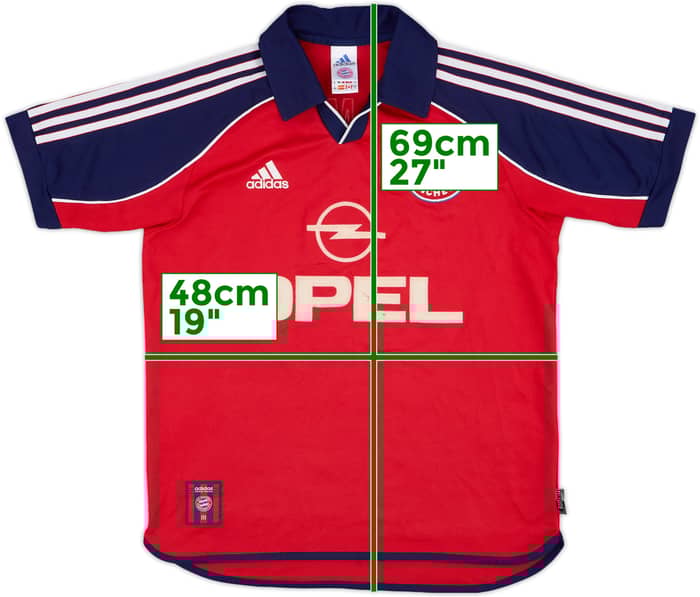 1999-01 Bayern Munich Home Shirt Salihamidzic #20 - 7/10 - (XL.Boys)