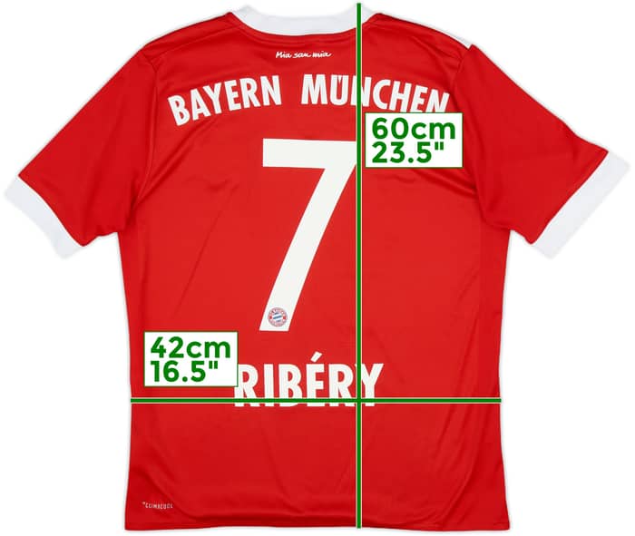 2017-18 Bayern Munich Home Shirt Ribery #7 - 7/10 - (L.Boys)