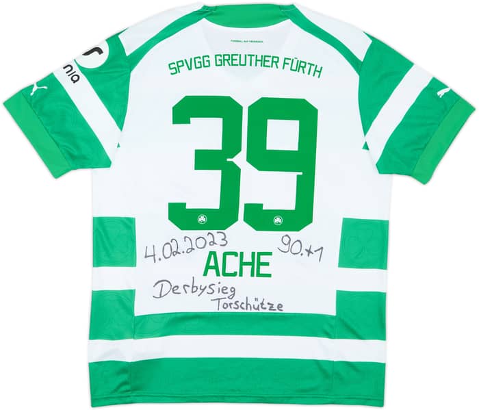 2022-23 Greuther Furth Signed Home Shirt Ache #39 - 5/10 - (L)
