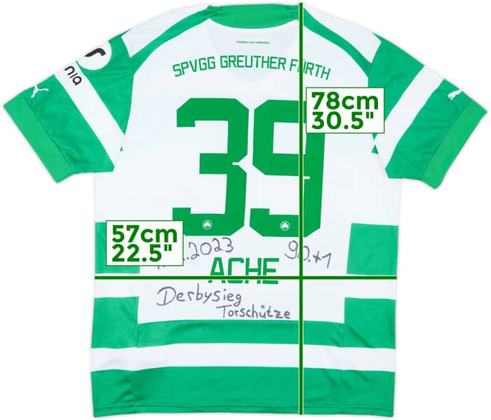 2022-23 Greuther Furth Signed Home Shirt Ache #39 - 5/10 - (L)