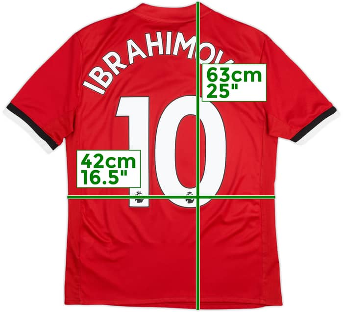 2017-18 Manchester United Home Shirt Ibrahimovic #10 - 8/10 - (13-14 Years)