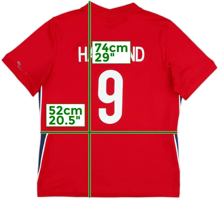 2020-22 Norway Home Shirt Haaland #9 - 6/10 - (L)