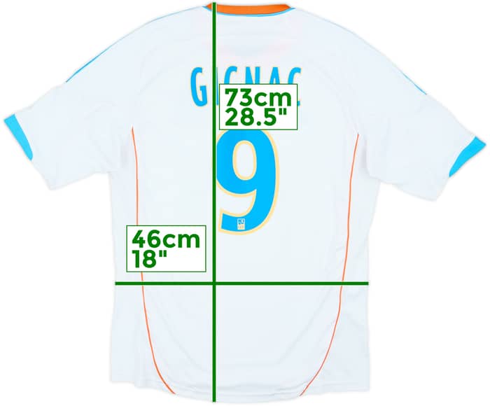 2012-13 Olympique Marseille Home Shirt Gignac #9 - 6/10 - (M)