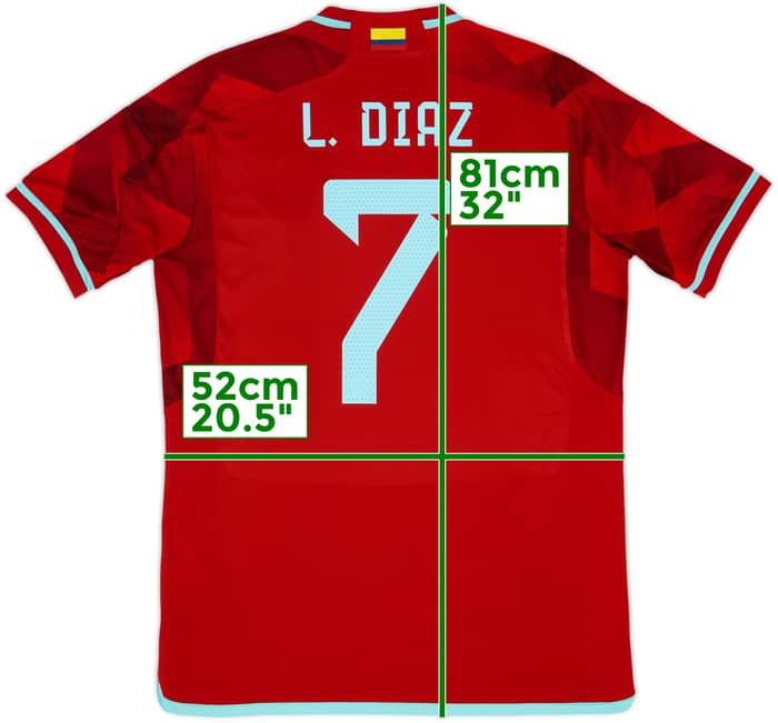 2022-23 Colombia Away Shirt L.Diaz #7 - 8/10 - (L)