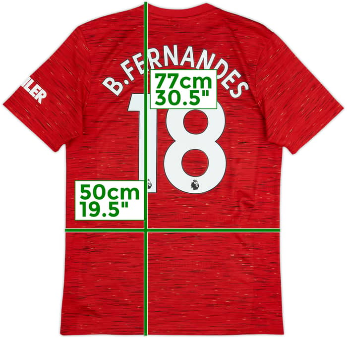 2020-21 Manchester United Home Shirt B.Fernandes #18 - 5/10 - (M)