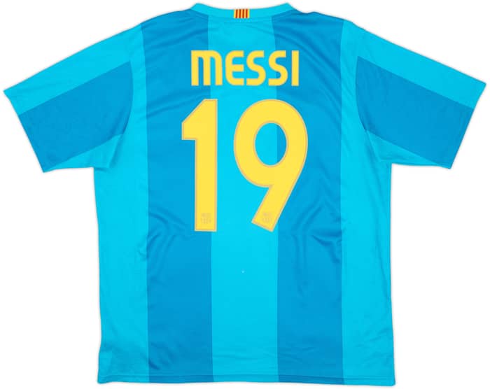 Camiseta básica de visitante del Barcelona 2007-09 Messi #19 - 6/10 - (L)