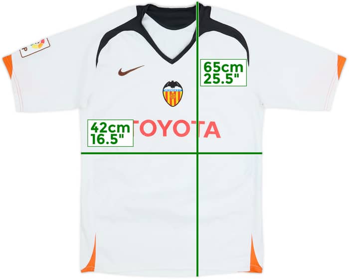 2005-06 Valencia Home Shirt - 4/10 - (L.Boys)