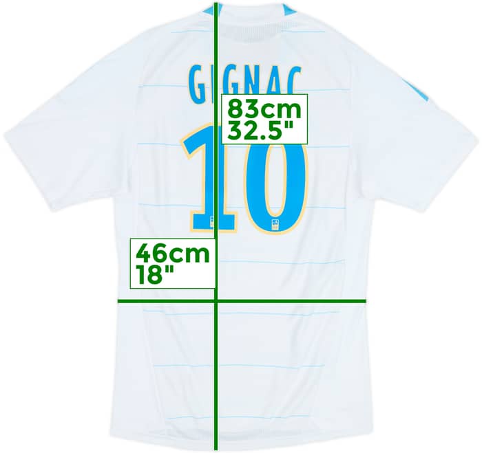 2010-11 Olympique Marseille Home Shirt Gignac #10 - 6/10 - (M)