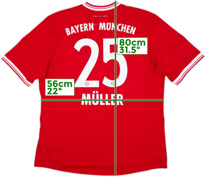 2013-14 Bayern Munich Home Shirt Muller #25 - 6/10 - (XL)