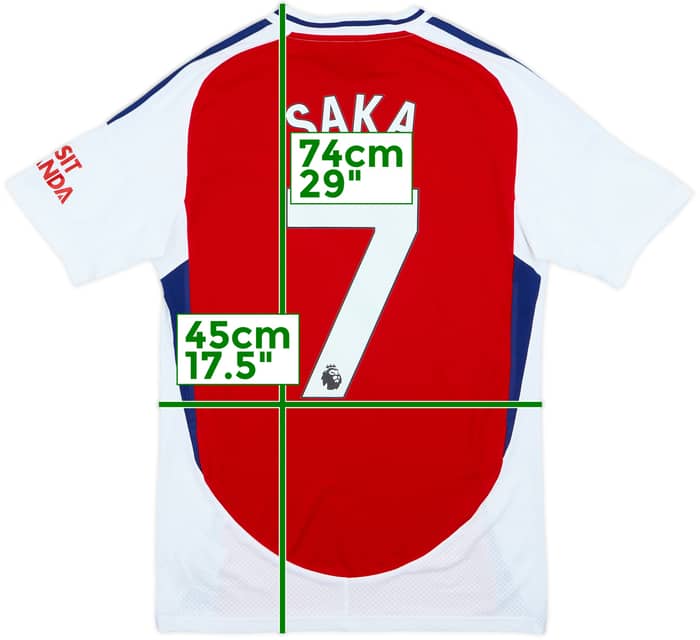 2024-25 Arsenal Home Shirt Saka #7 - 10/10 - (S)