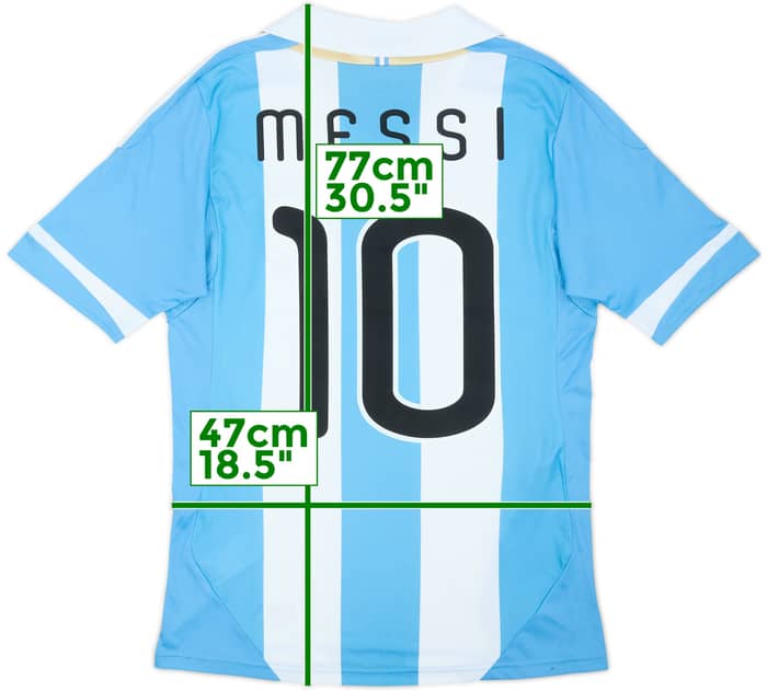 2011-13 Argentina Home Shirt Messi #10 - 8/10 - (S)