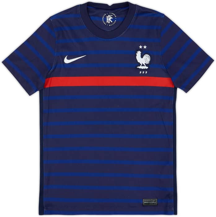 2020-21 France Home Shirt - 8/10 - (M.Boys)