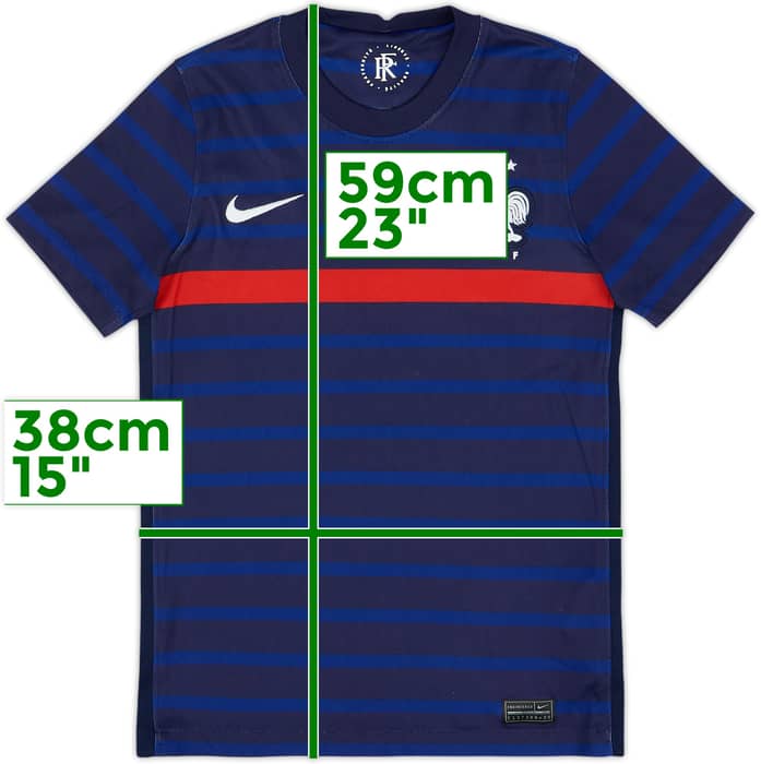 2020-21 France Home Shirt - 8/10 - (M.Boys)