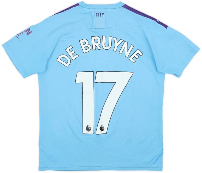 2019-20 Manchester City Home Shirt De Bruyne #17 - 5/10 - (XL.Boys)