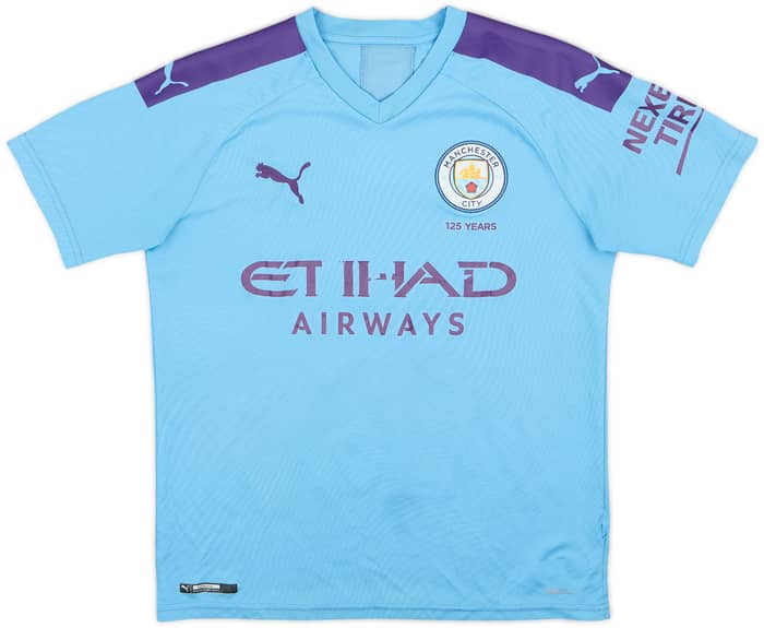 2019-20 Manchester City Home Shirt De Bruyne #17 - 5/10 - (XL.Boys)