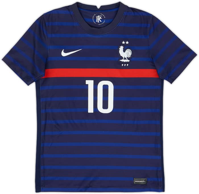 Camiseta de local de Francia 2020-21 Mbappe #10 - 6/10 - (M. Niños)