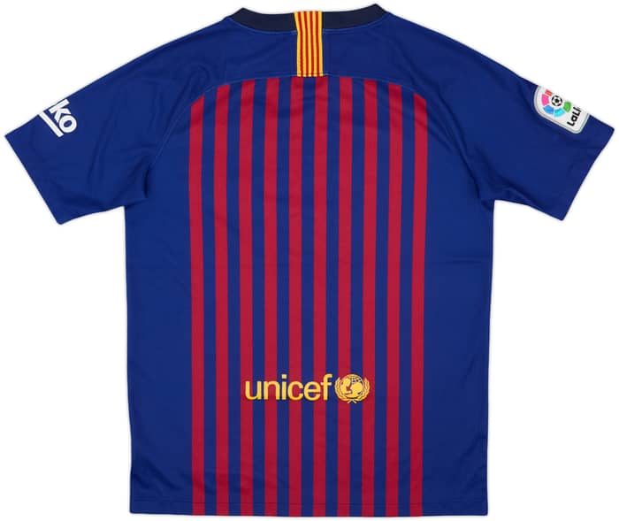 2018-19 Barcelona Home Shirt - 7/10 - (13-15 Years)
