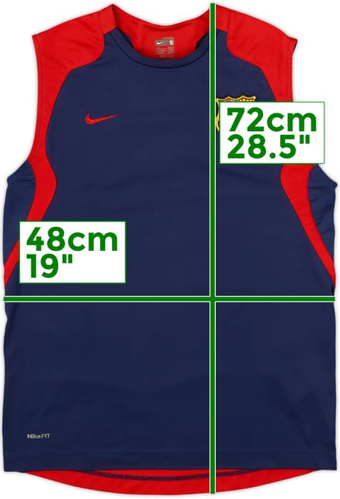 2007-08 Barcelona Nike Training Vest - 8/10 - (S)