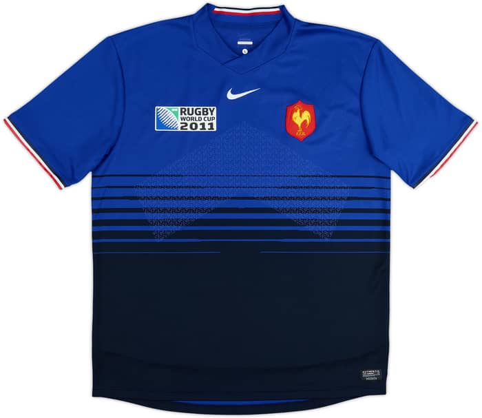 2011-12 France Rugby Home Shirt - 8/10 - (L)