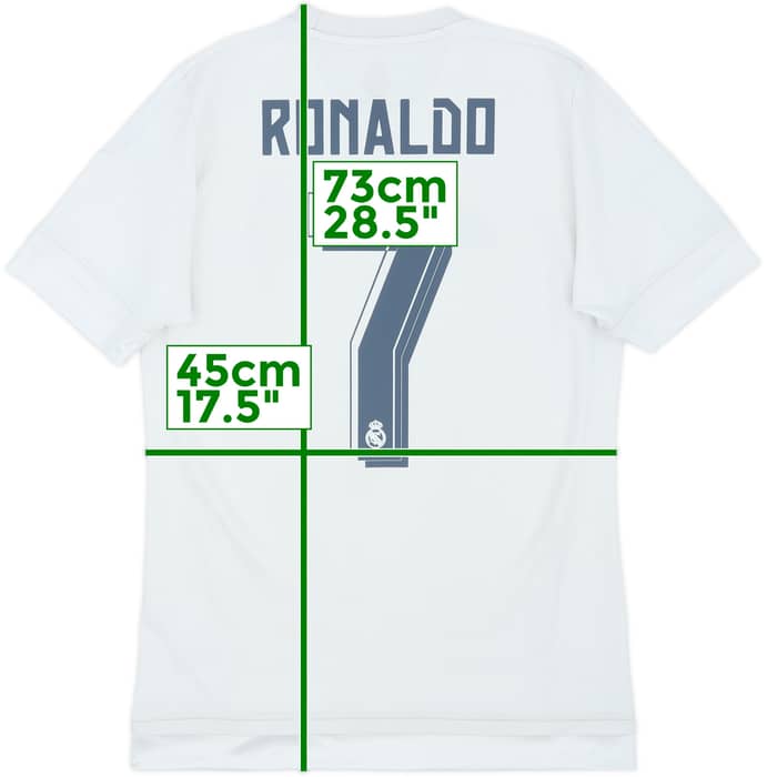 2015-16 Real Madrid Home Shirt Ronaldo #7 - 5/10 - (S)