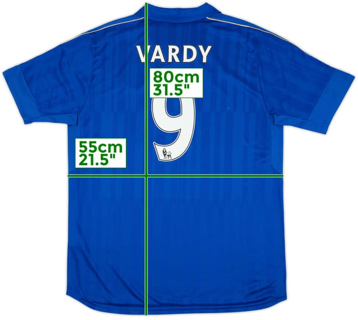 2016-17 Leicester Home Shirt Vardy #9 - 8/10 - (XL)