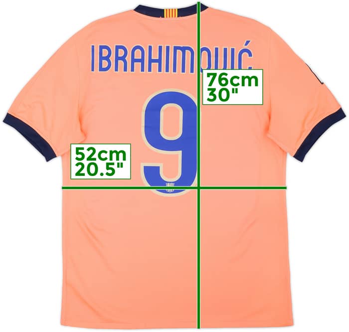 Camiseta de visitante del Barcelona 2009-10 Ibrahimovic #9 - 8/10 - (M)