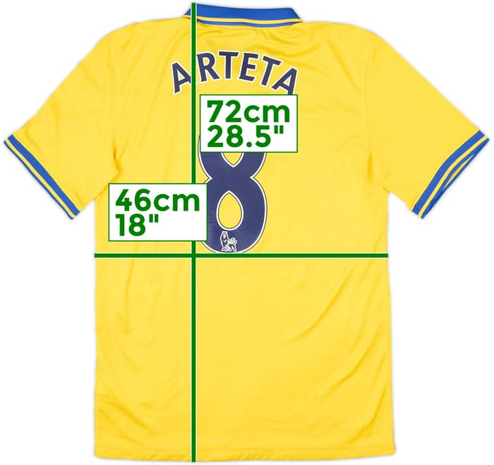2013-14 Arsenal Camiseta de visitante Arteta #8 - 8/10 - (S)