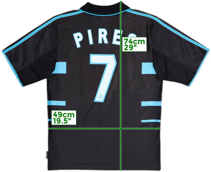 1999-00 Olympique Marseille Third Shirt Pires #7 - 6/10 - (S)