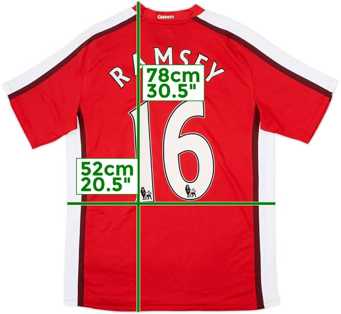 2008-10 Arsenal Home Shirt Ramsey #16 - 8/10 - (M)