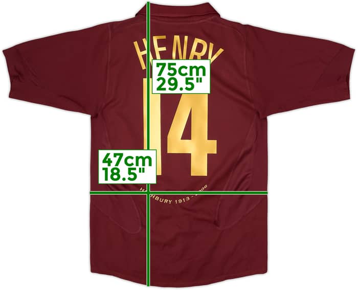 2005-06 Arsenal Home Shirt Henry #14 - 8/10 - (S)