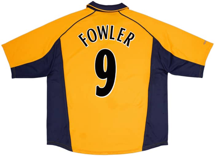 2000-02 Liverpool Camiseta Visitante Fowler #9 - 8/10 - (XXL)