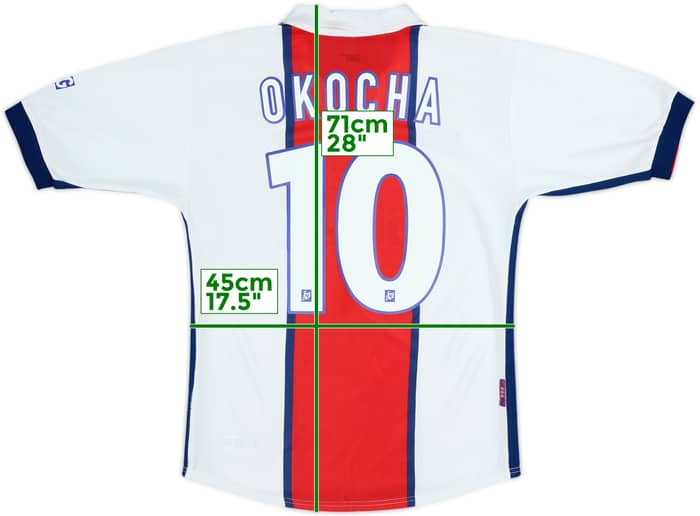 1998-99 Paris Saint-Germain Away Shirt Okocha #10 - 8/10 - (XL.Boys)