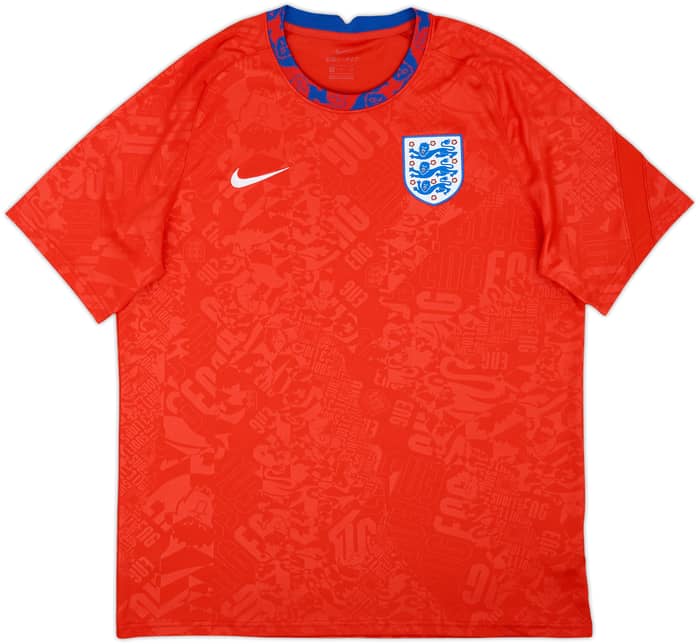 2020-21 England Nike Pre-Match Training Shirt - 10/10 - (XL)