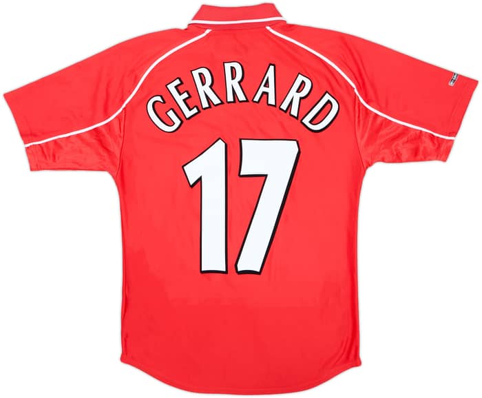 2000-02 Liverpool Home Shirt Gerrard #17 - 6/10 - (15-16 Years)