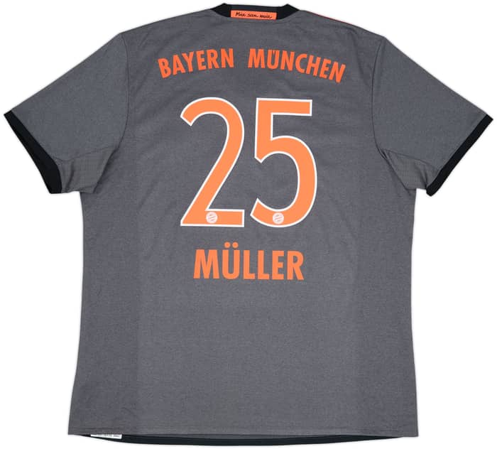 2016-17 Bayern Munich Away Shirt Muller #25 - 8/10 - (XL)